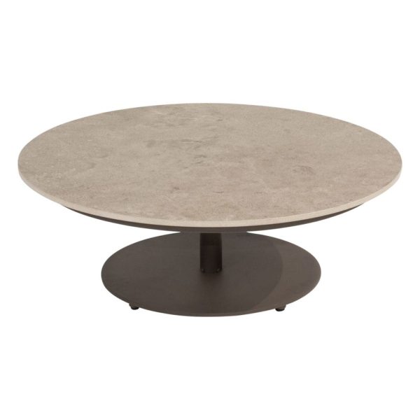 Table basse - plateu céramique et pied terre - Boaz